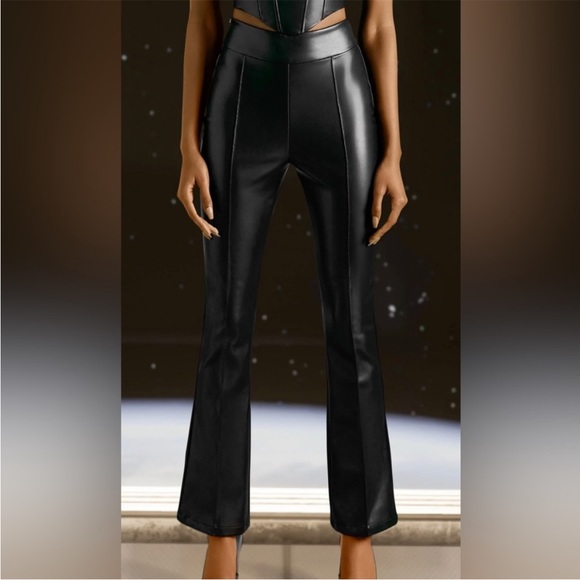 Oh Polly Pants - NWOT Oh Polly Faux Vegan Pleather Pants Sz 4